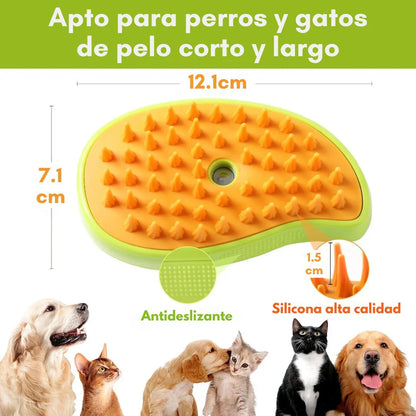 CEPILLO MASCOTAS VAPORIZADOR 3 EN 1